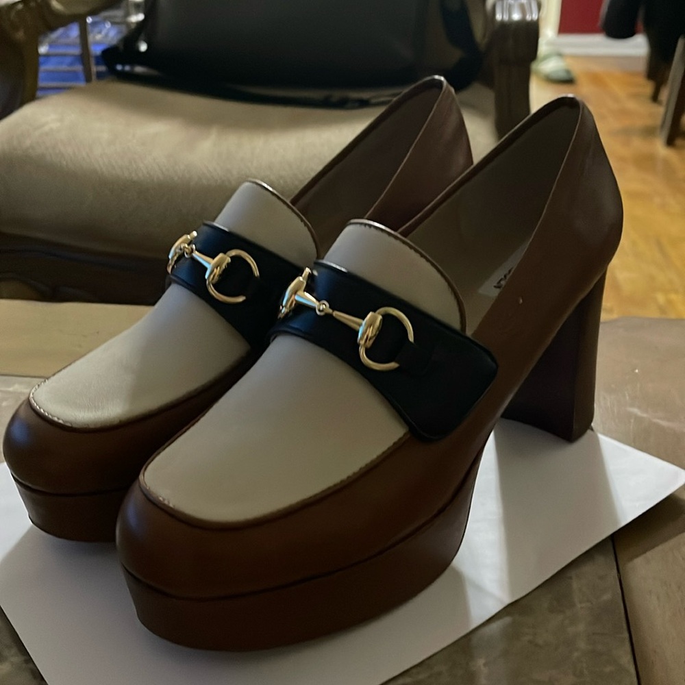 Steve Madden Block Chunky Brown Buckle